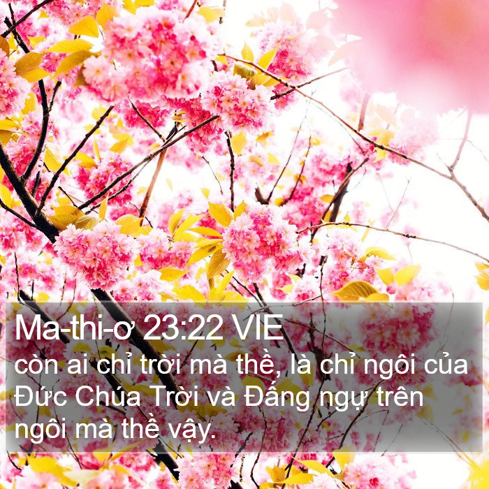 Ma-thi-ơ 23:22 VIE Bible Study