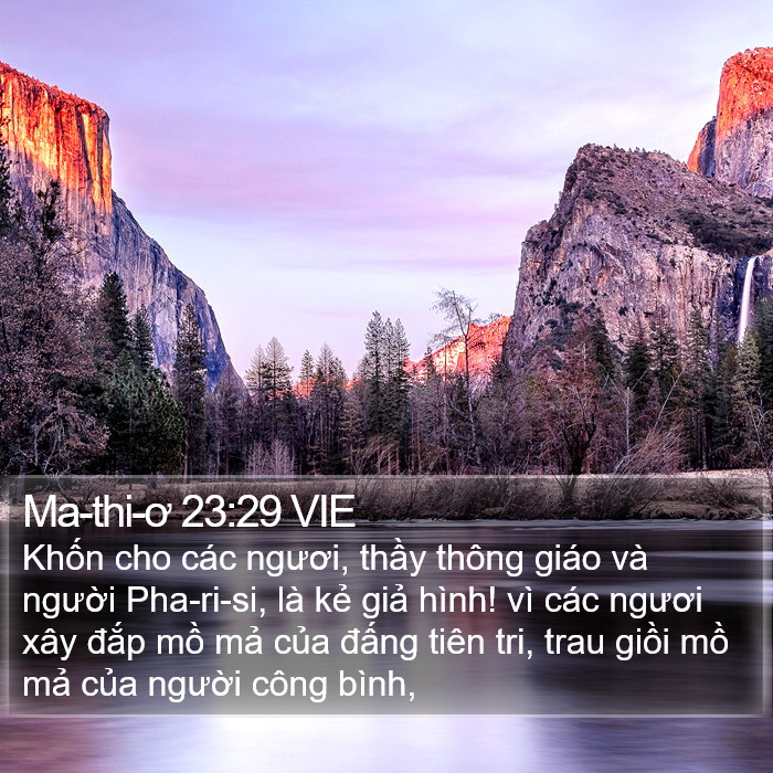 Ma-thi-ơ 23:29 VIE Bible Study