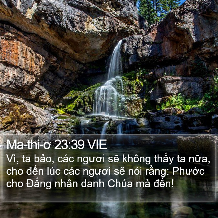 Ma-thi-ơ 23:39 VIE Bible Study