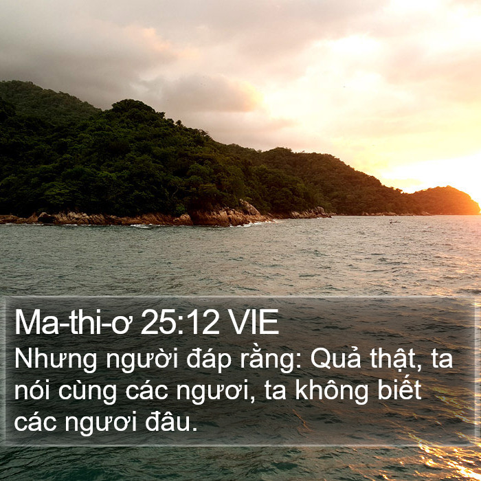 Ma-thi-ơ 25:12 VIE Bible Study