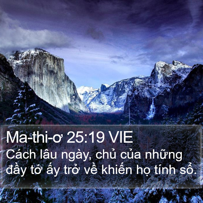 Ma-thi-ơ 25:19 VIE Bible Study