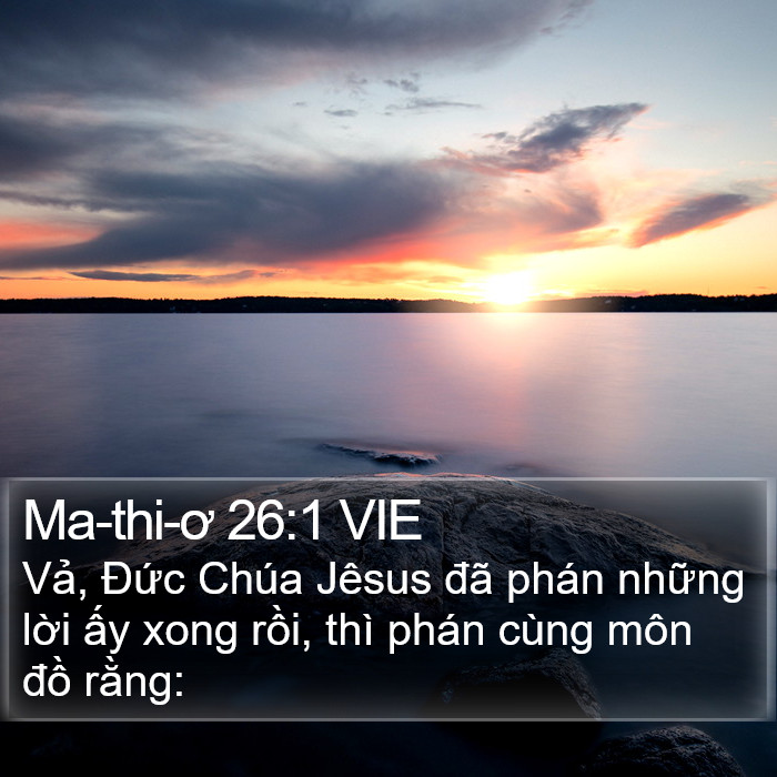 Ma-thi-ơ 26:1 VIE Bible Study