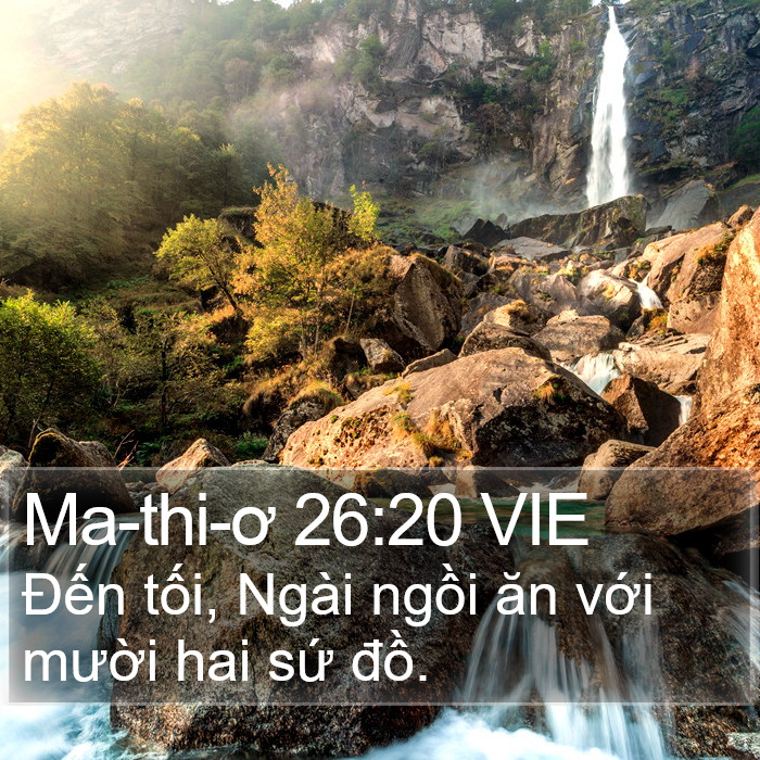 Ma-thi-ơ 26:20 VIE Bible Study