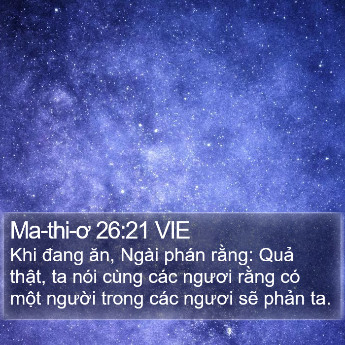 Ma-thi-ơ 26:21 VIE Bible Study