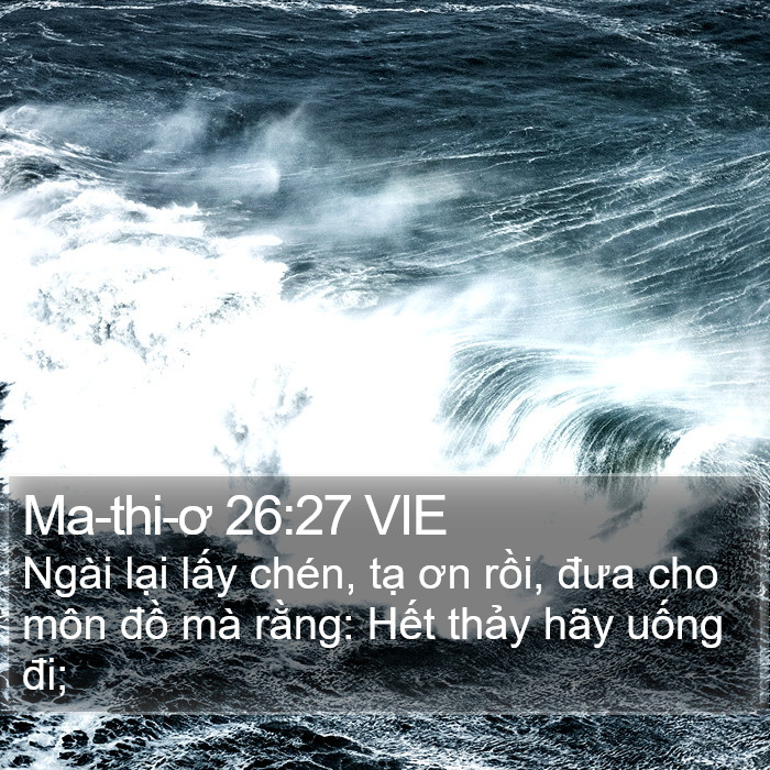 Ma-thi-ơ 26:27 VIE Bible Study