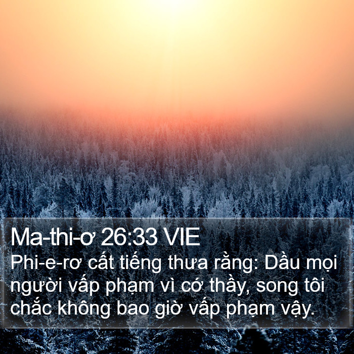 Ma-thi-ơ 26:33 VIE Bible Study