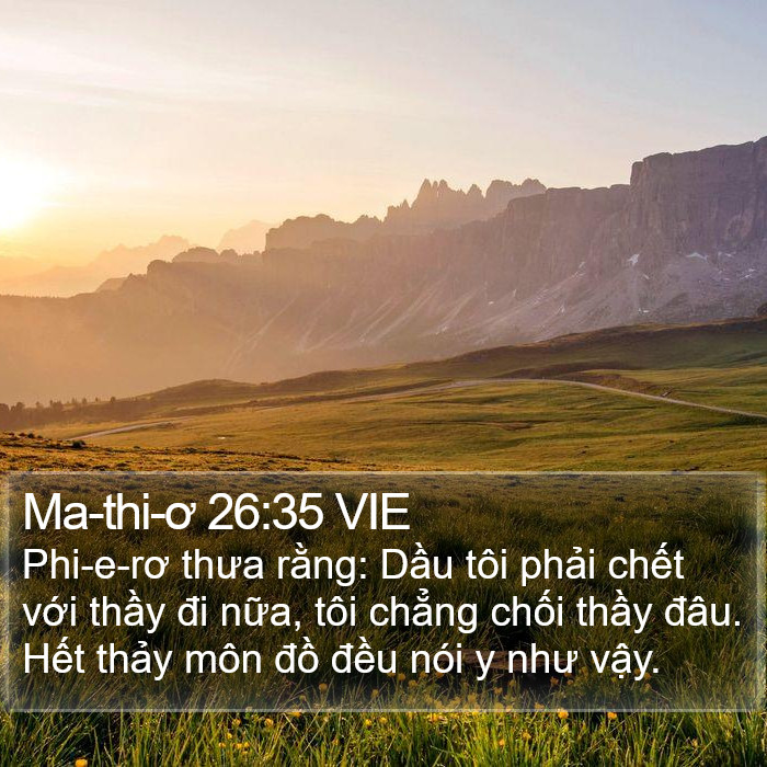 Ma-thi-ơ 26:35 VIE Bible Study
