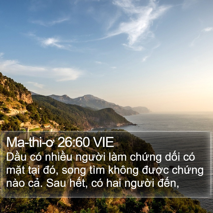 Ma-thi-ơ 26:60 VIE Bible Study