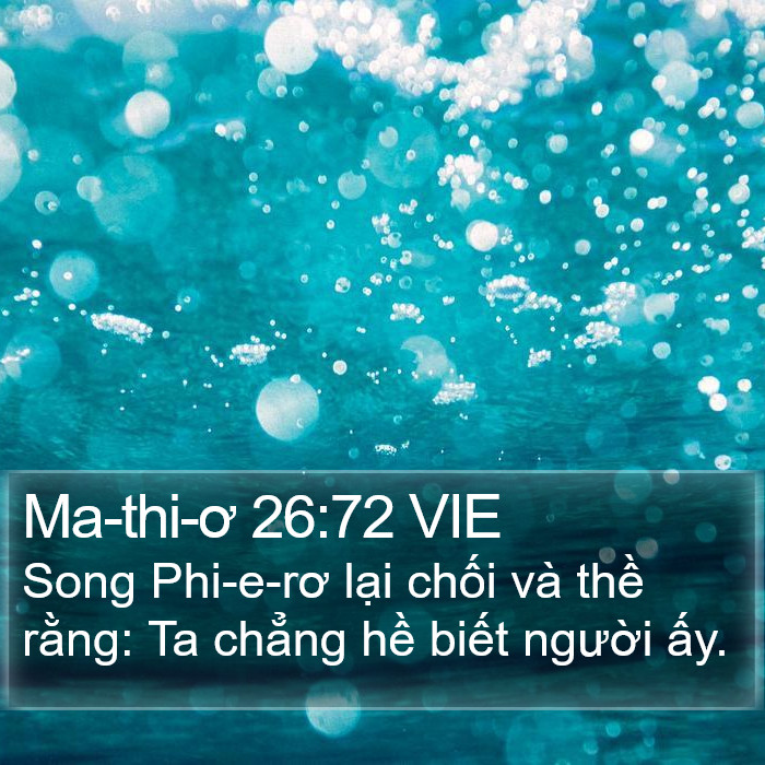 Ma-thi-ơ 26:72 VIE Bible Study