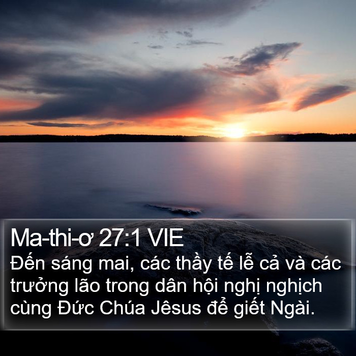 Ma-thi-ơ 27:1 VIE Bible Study