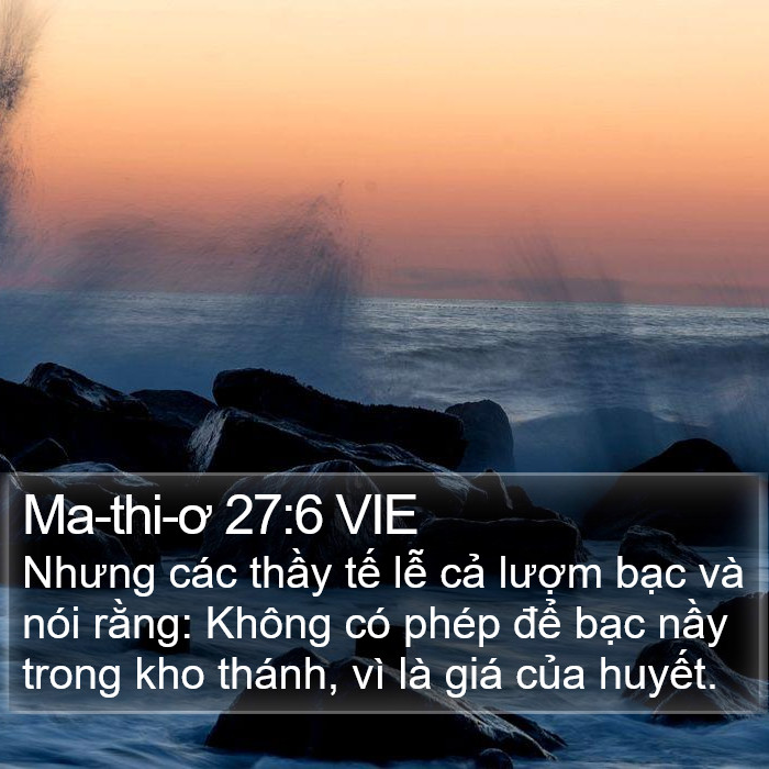 Ma-thi-ơ 27:6 VIE Bible Study