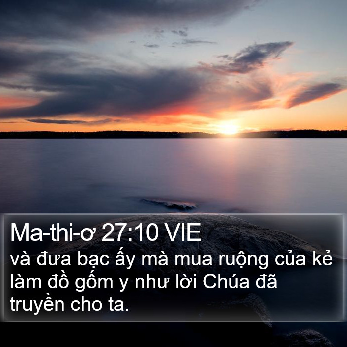 Ma-thi-ơ 27:10 VIE Bible Study