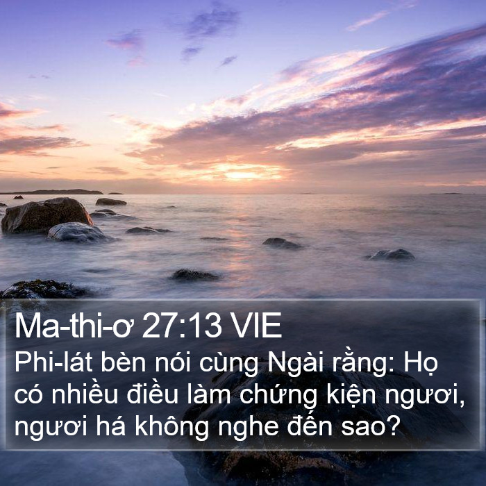 Ma-thi-ơ 27:13 VIE Bible Study
