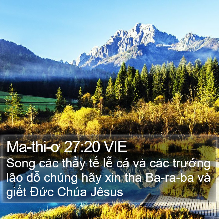 Ma-thi-ơ 27:20 VIE Bible Study