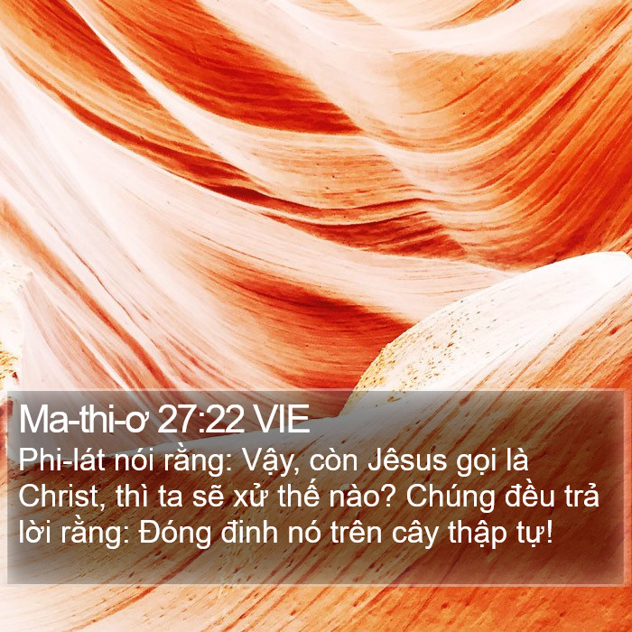 Ma-thi-ơ 27:22 VIE Bible Study