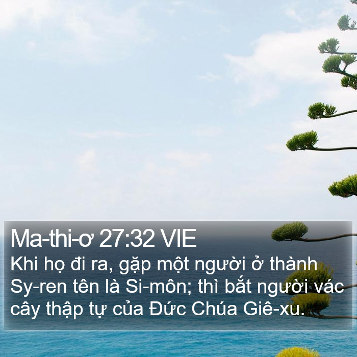 Ma-thi-ơ 27:32 VIE Bible Study