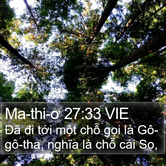 Ma-thi-ơ 27:33 VIE Bible Study