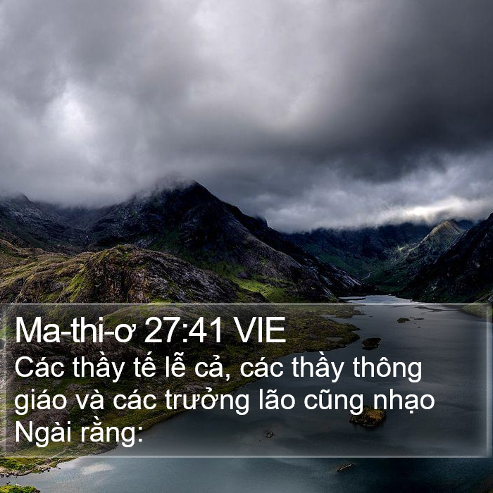 Ma-thi-ơ 27:41 VIE Bible Study