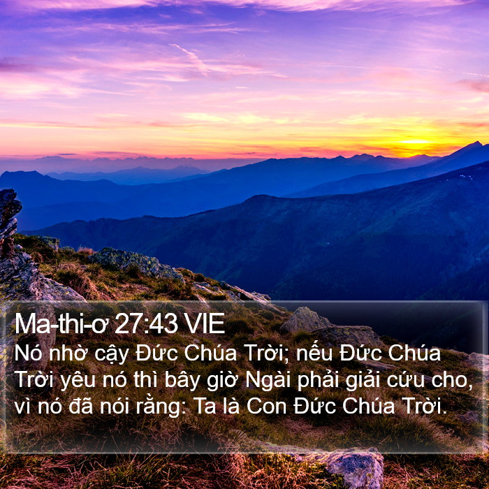Ma-thi-ơ 27:43 VIE Bible Study