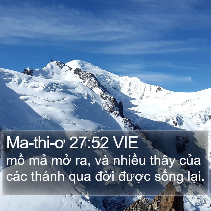 Ma-thi-ơ 27:52 VIE Bible Study