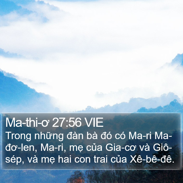 Ma-thi-ơ 27:56 VIE Bible Study