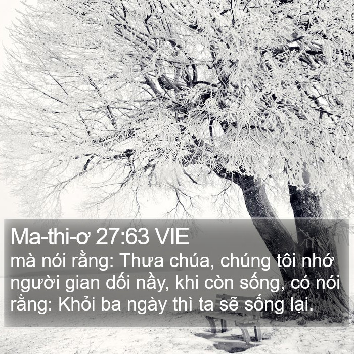 Ma-thi-ơ 27:63 VIE Bible Study
