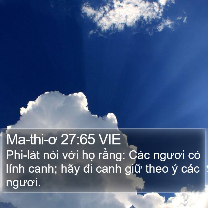 Ma-thi-ơ 27:65 VIE Bible Study