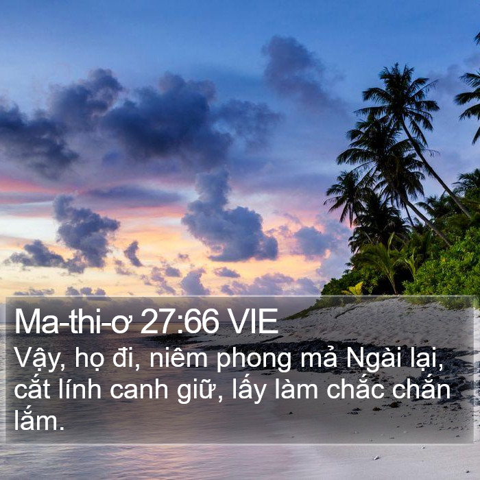 Ma-thi-ơ 27:66 VIE Bible Study