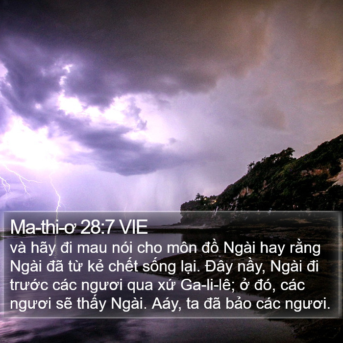 Ma-thi-ơ 28:7 VIE Bible Study