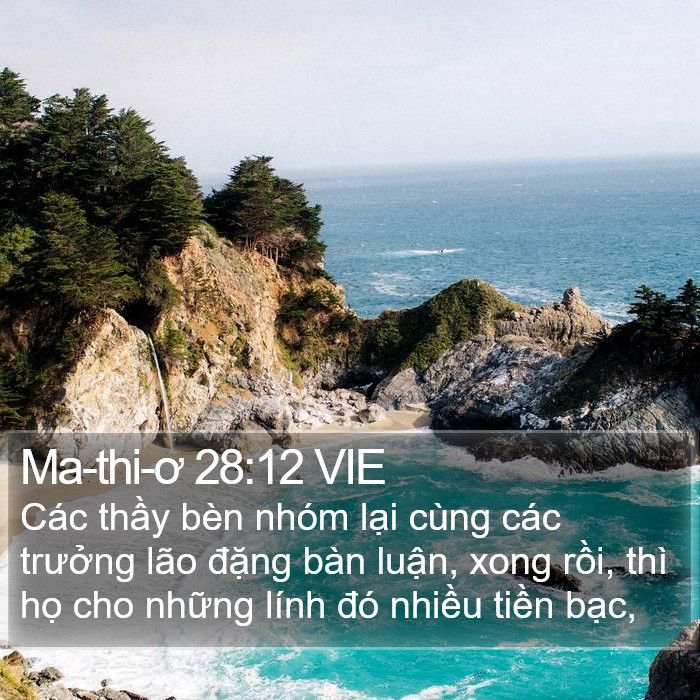 Ma-thi-ơ 28:12 VIE Bible Study