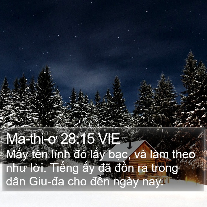 Ma-thi-ơ 28:15 VIE Bible Study