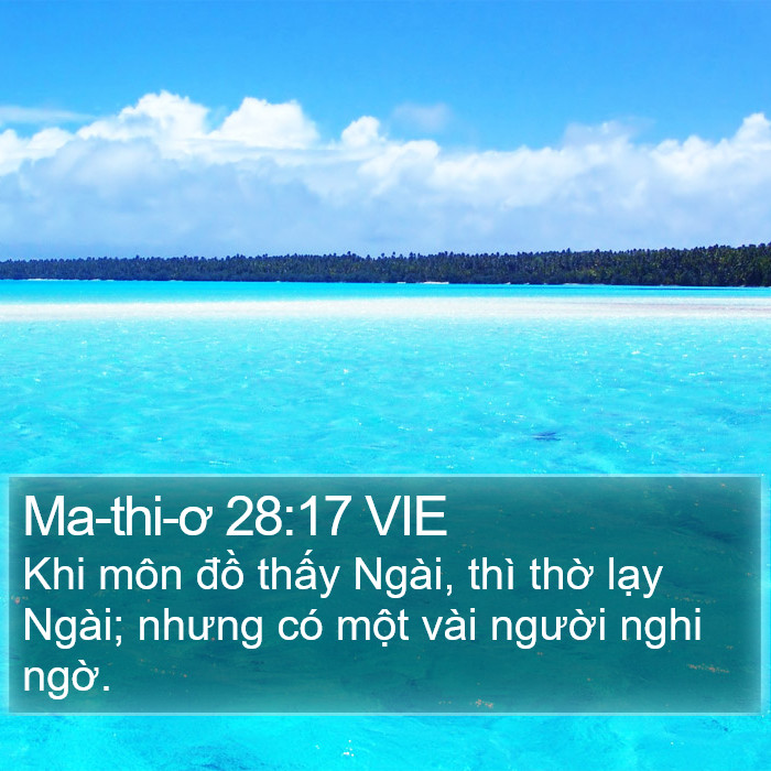 Ma-thi-ơ 28:17 VIE Bible Study