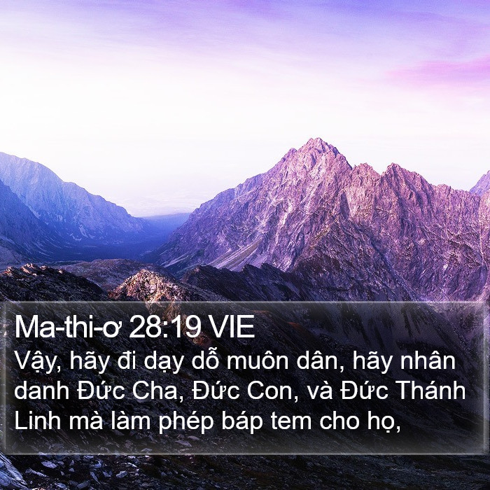 Ma-thi-ơ 28:19 VIE Bible Study