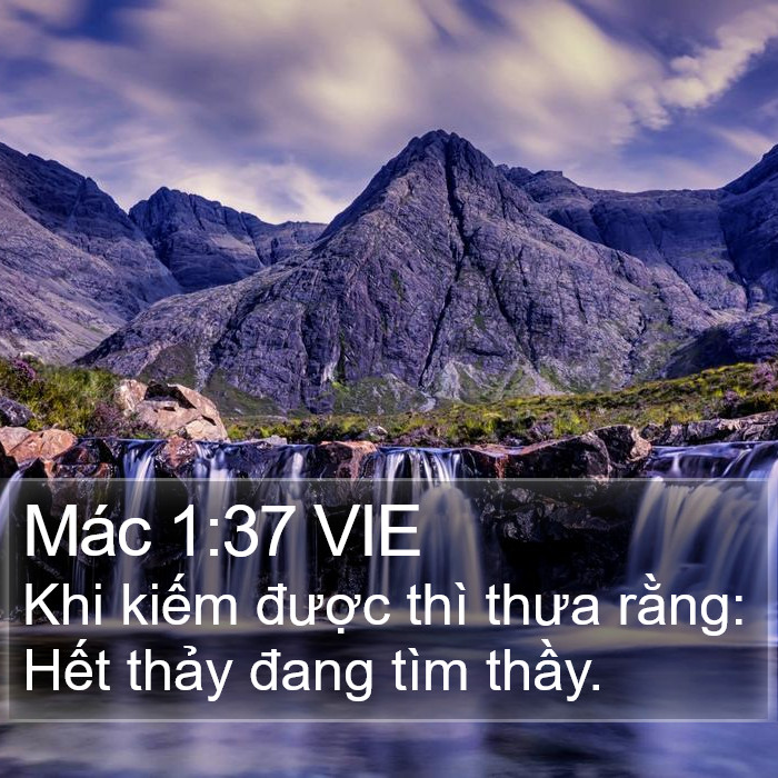 Mác 1:37 VIE Bible Study