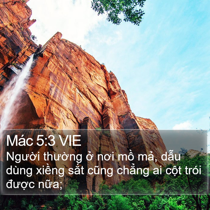 Mác 5:3 VIE Bible Study