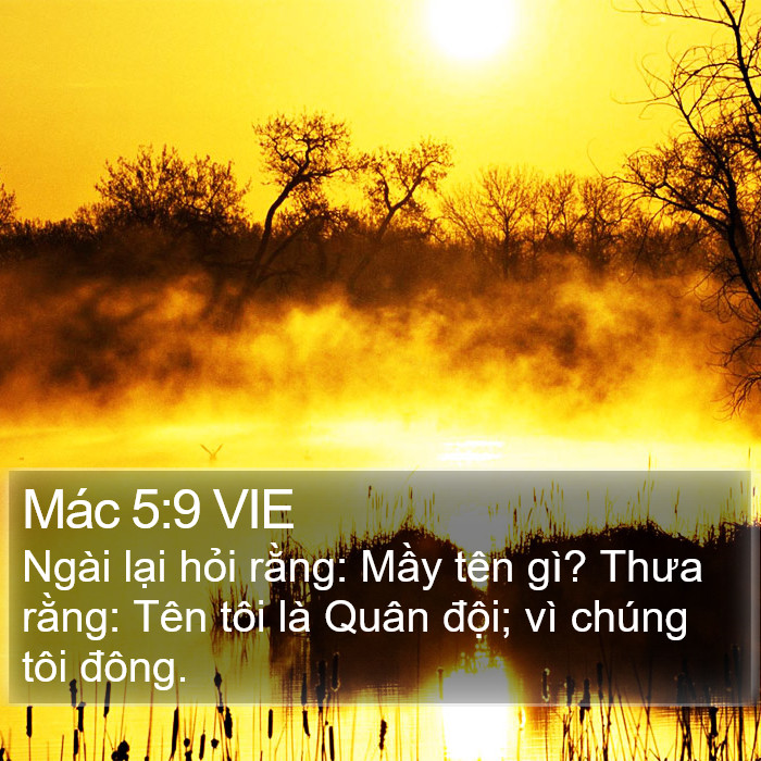 Mác 5:9 VIE Bible Study
