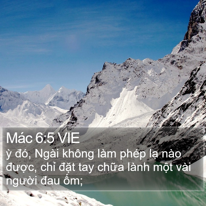 Mác 6:5 VIE Bible Study