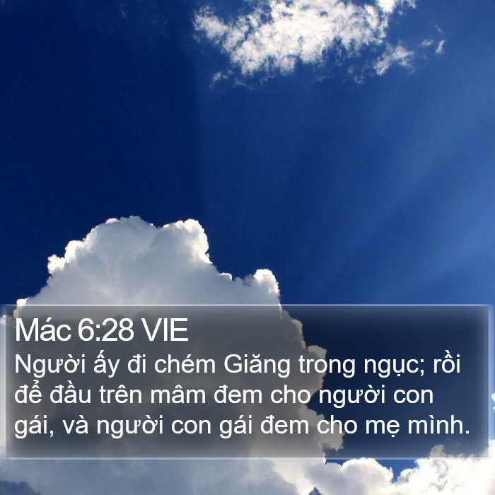 Mác 6:28 VIE Bible Study