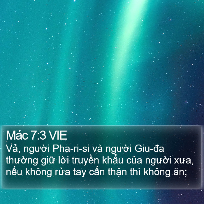 Mác 7:3 VIE Bible Study