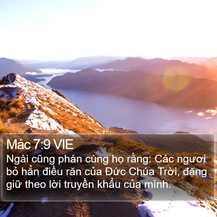 Mác 7:9 VIE Bible Study