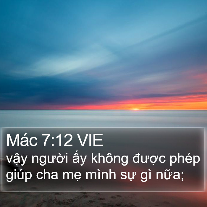 Mác 7:12 VIE Bible Study