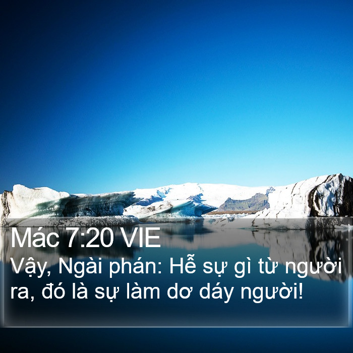 Mác 7:20 VIE Bible Study