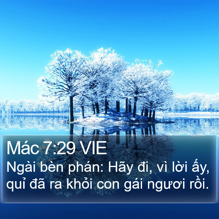 Mác 7:29 VIE Bible Study