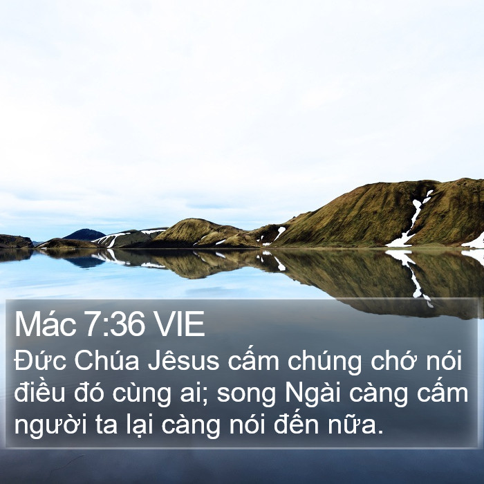 Mác 7:36 VIE Bible Study
