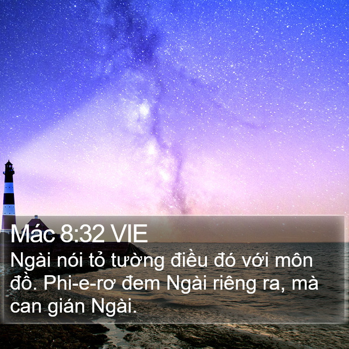 Mác 8:32 VIE Bible Study