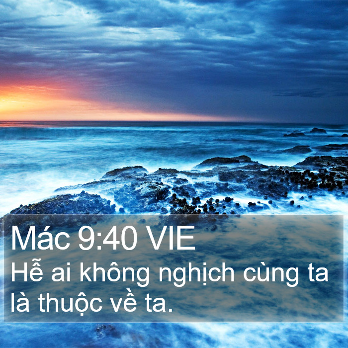 Mác 9:40 VIE Bible Study
