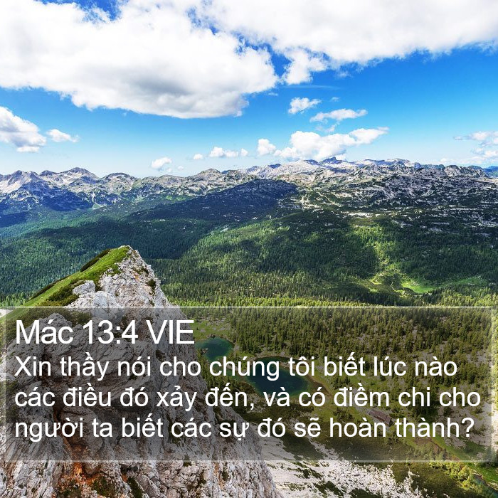 Mác 13:4 VIE Bible Study