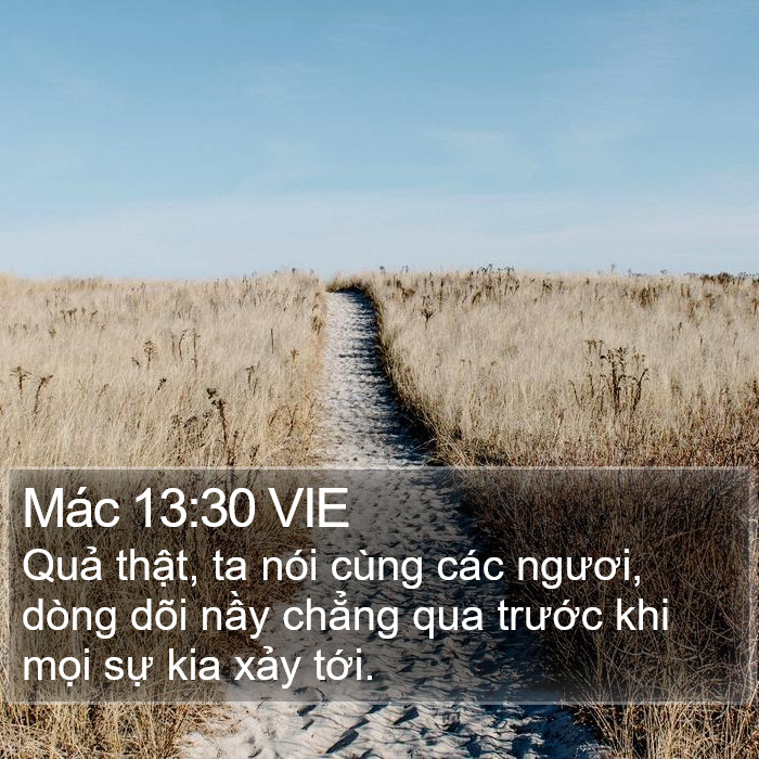 Mác 13:30 VIE Bible Study