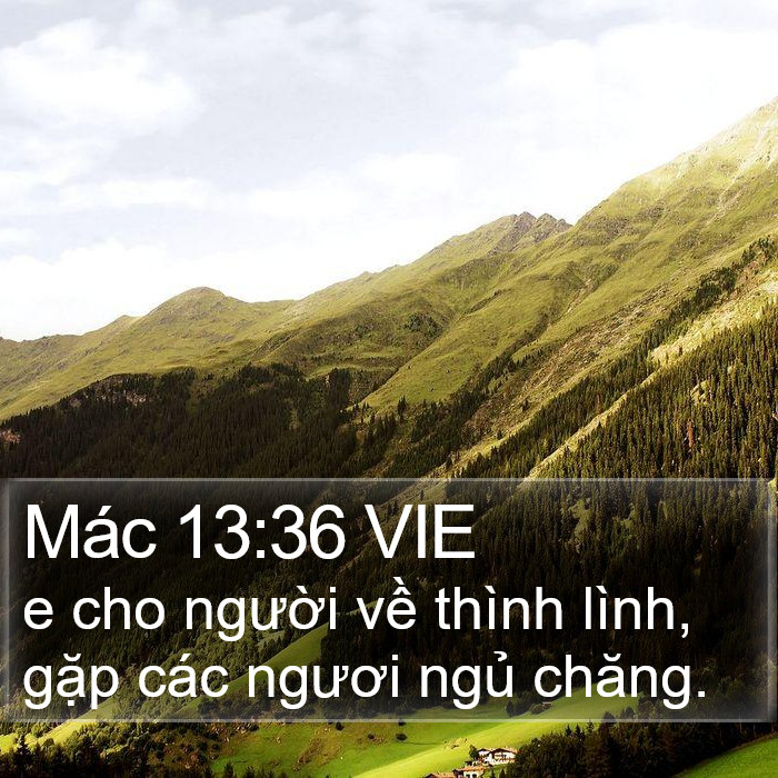 Mác 13:36 VIE Bible Study