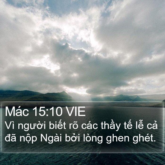 Mác 15:10 VIE Bible Study